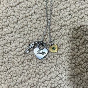 silver juicy couture necklace